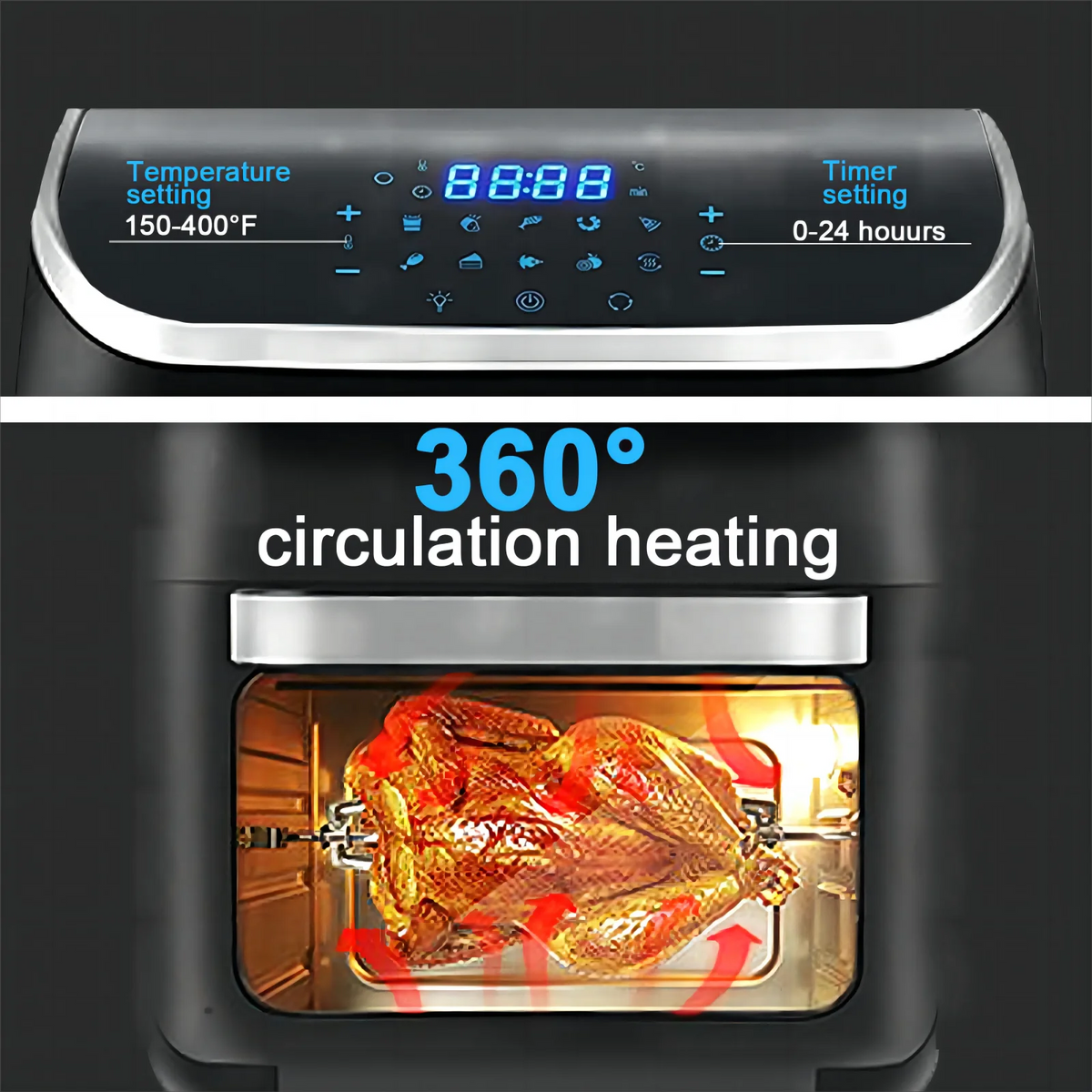 12L 1800W Digital Air Fryer Oven N12456