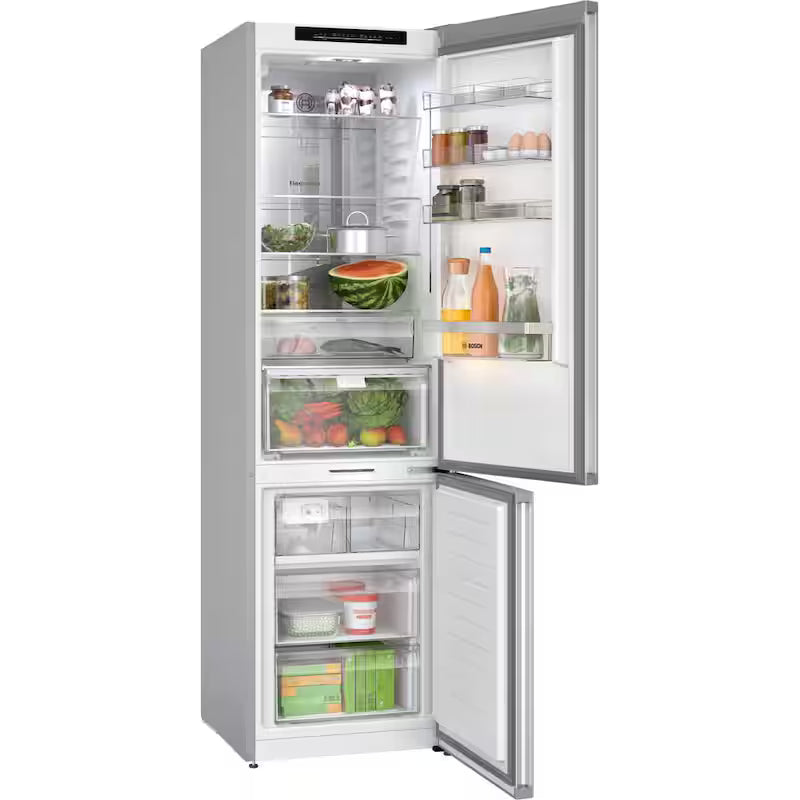 Bottom Freezer Refrigerator in Stainless Steel with Internal Ice Maker F99331