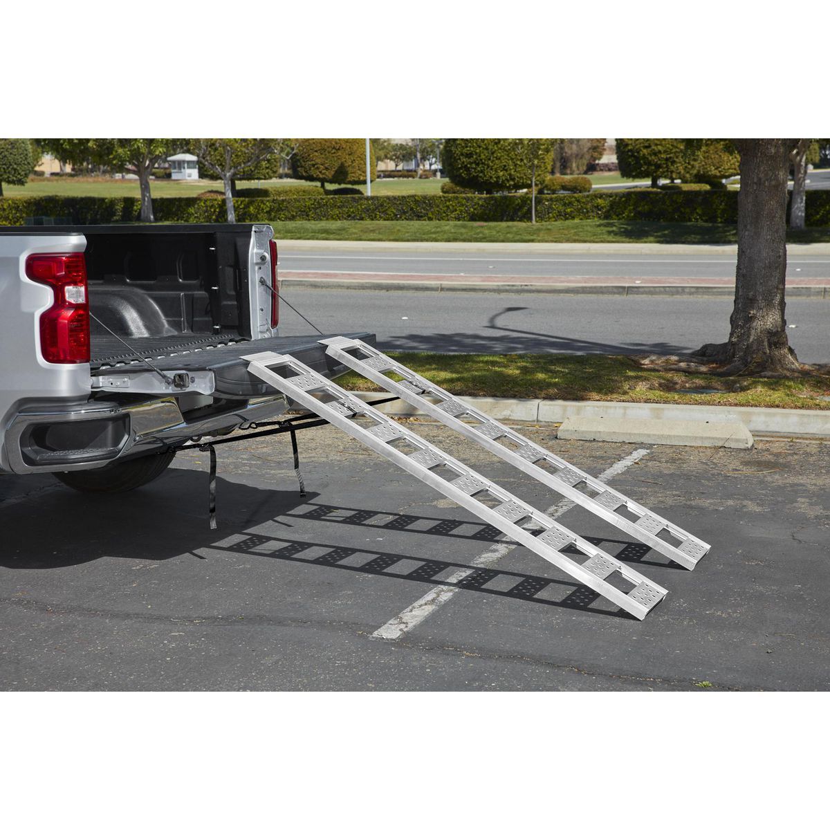 1250 lb. Capacity 13 in. x 77 in. Straight Aluminum Loading Ramps, Set of 2 G6548