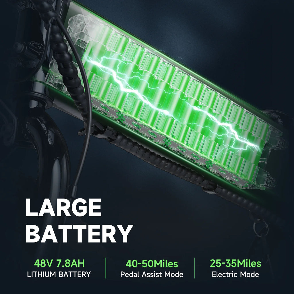 500W 20MPH 45+ Mile Folding Electric Bike O3232