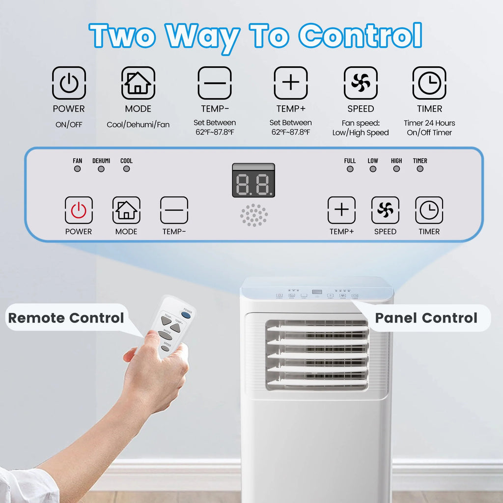 8000 BTU Portable Air Conditioner 3-in-1 O60667