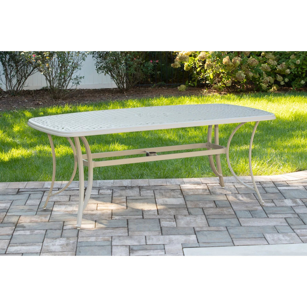 7-Piece Cushioned Swivel Rocker Patio Dining Set with Cast Aluminum Table Q3764