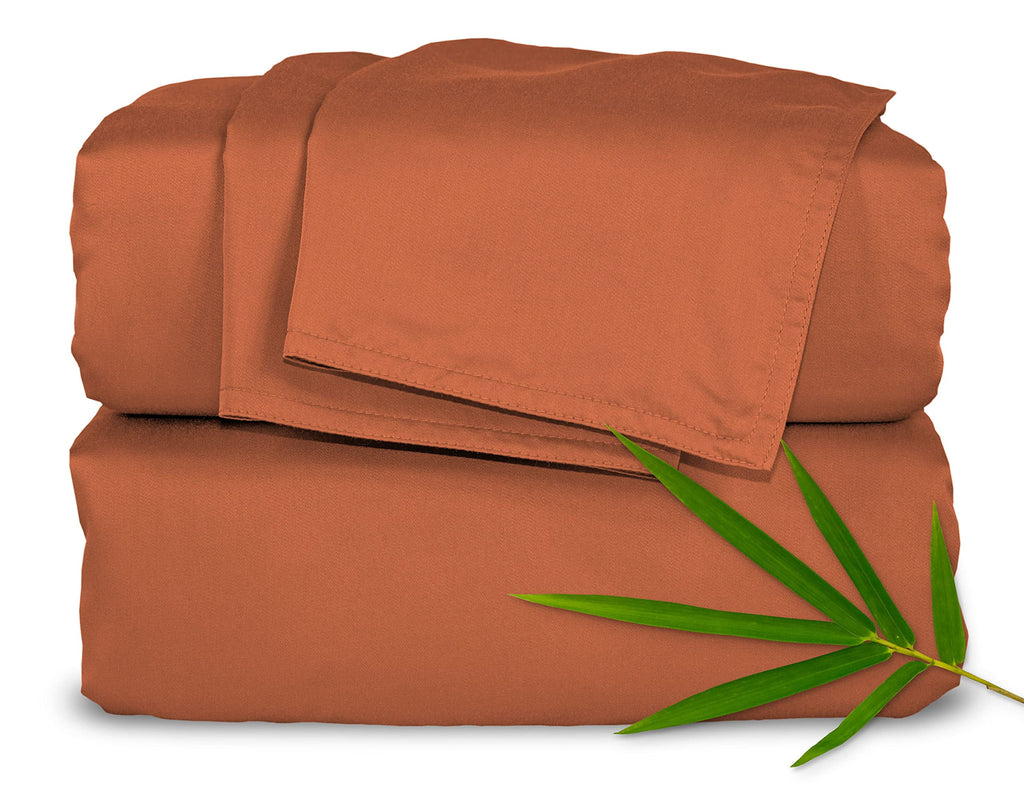 Queen Size 4 Piece Bamboo Bed Sheets Set I702542