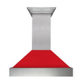48 in. Stainless Steel Range Hood with Red Matte Shell H898