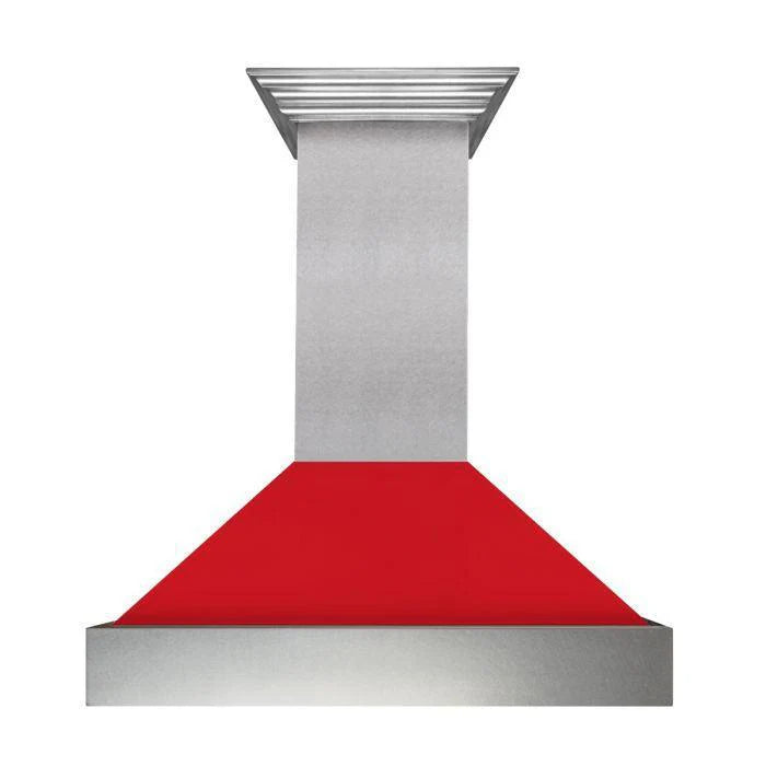 48 in. Stainless Steel Range Hood with Red Matte Shell H898