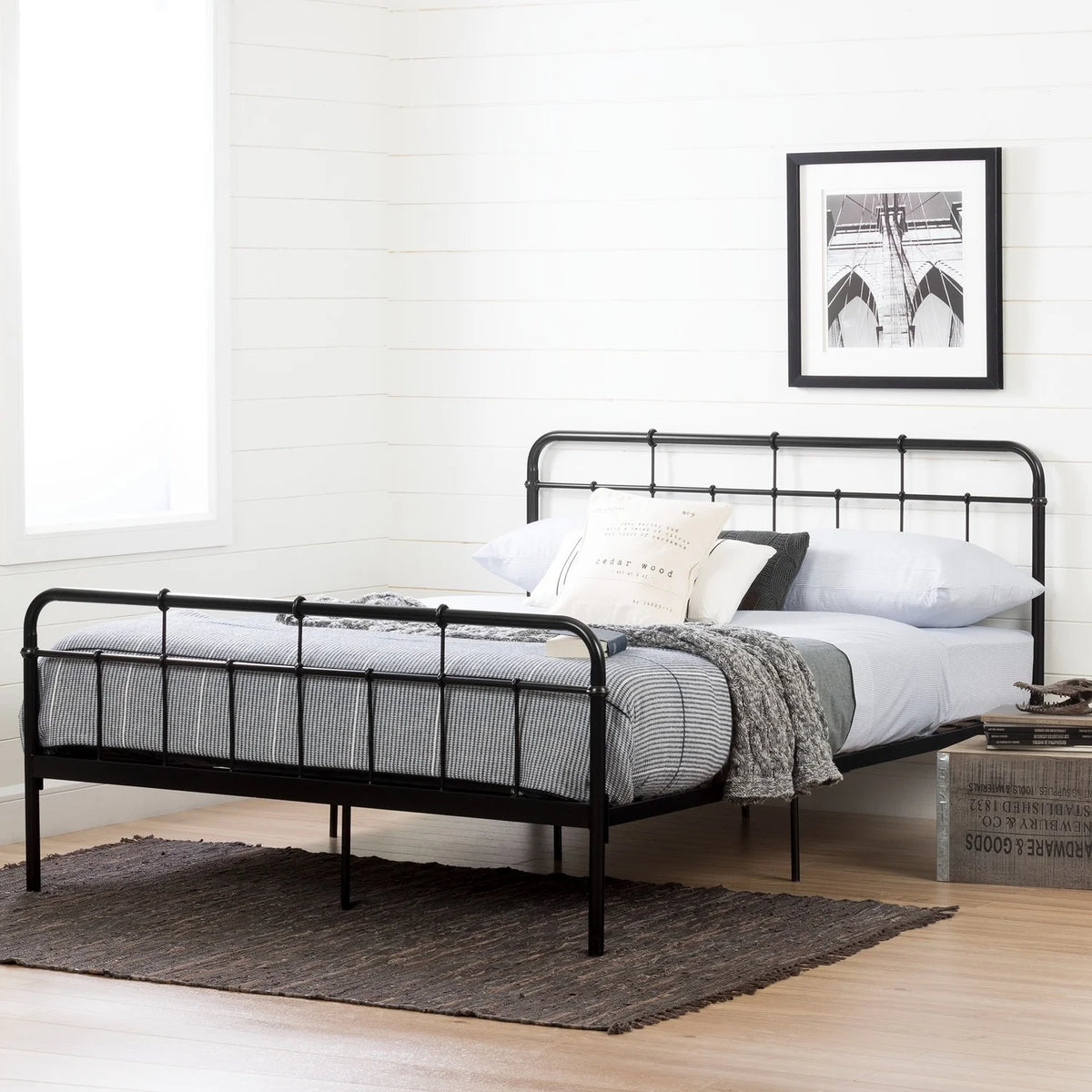 Platform Bed With Headboard O20330
