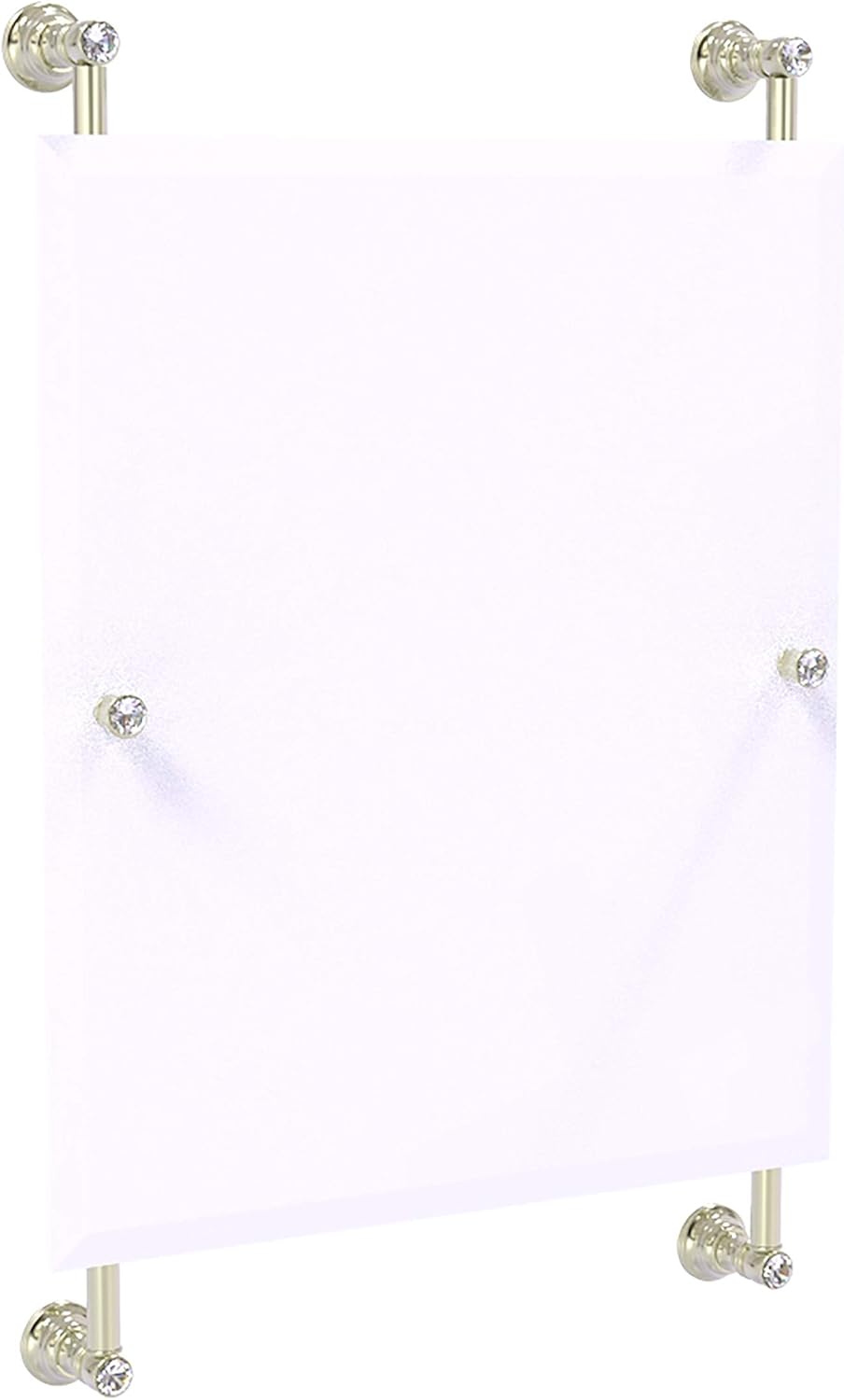 Polished Nickel Rectangular Frameless Wall Mirror I7943