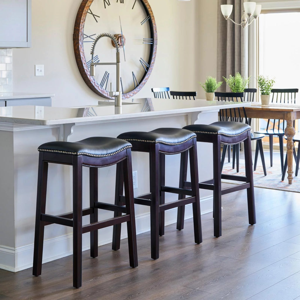 Gray Faux Leather Barstool W773422