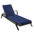 Waterproof Outdoor Chaise Lounge Cushion with Ties M225484