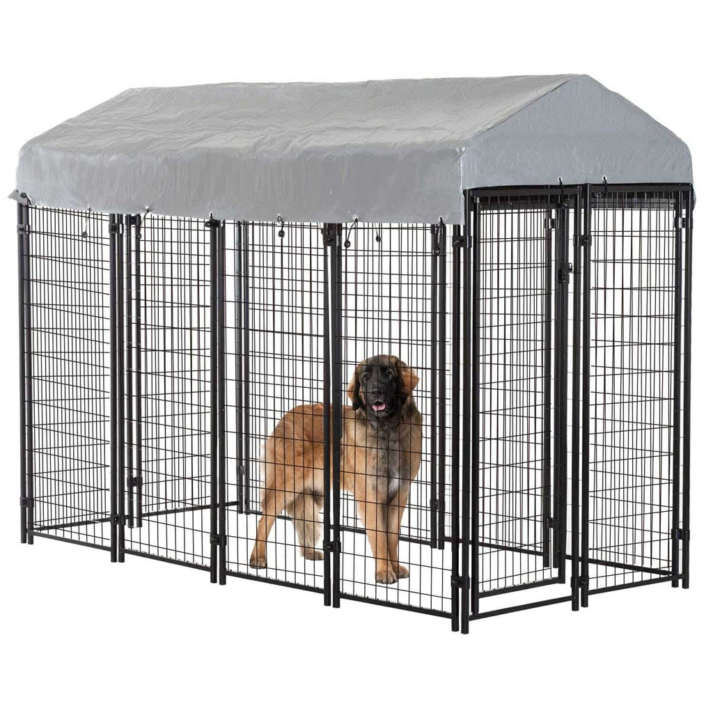 8 x 4 x 6 ft Heavy Duty Metal Dog Kennel D94282