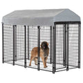 8 x 4 x 6 ft Heavy Duty Metal Dog Kennel D94282