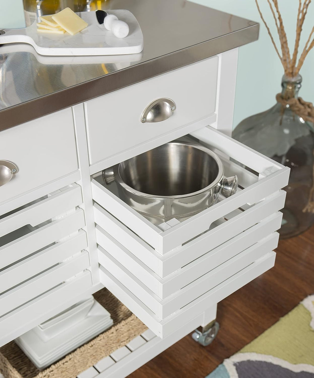 White Kitchen Cart K965