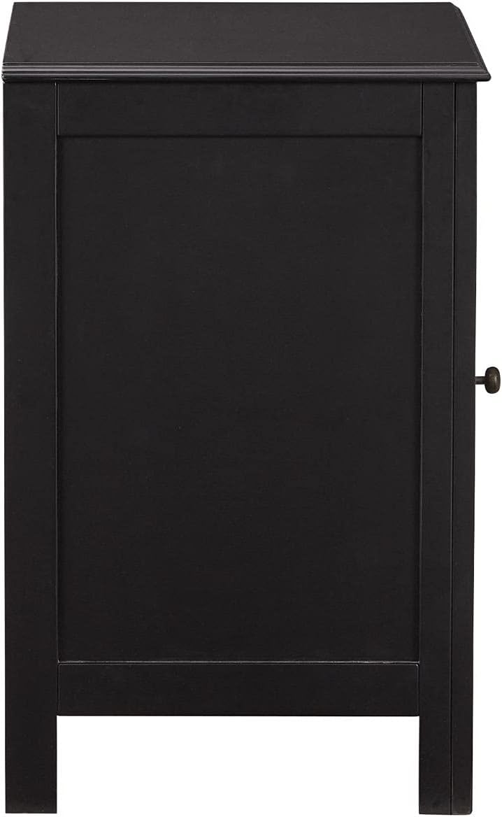 Black Modern Farmhouse Accent Cabinet End Table T9844