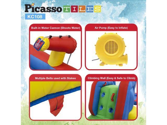 Inflatable Bouncing House with Pool Area, Climbing Wall T866