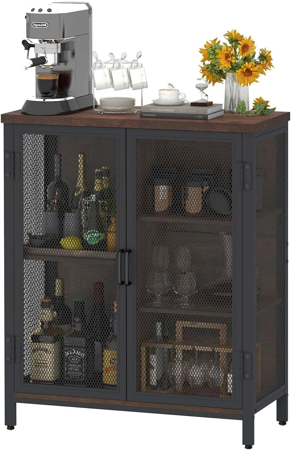Small Oak Accent Cabinet with Storage Q10718