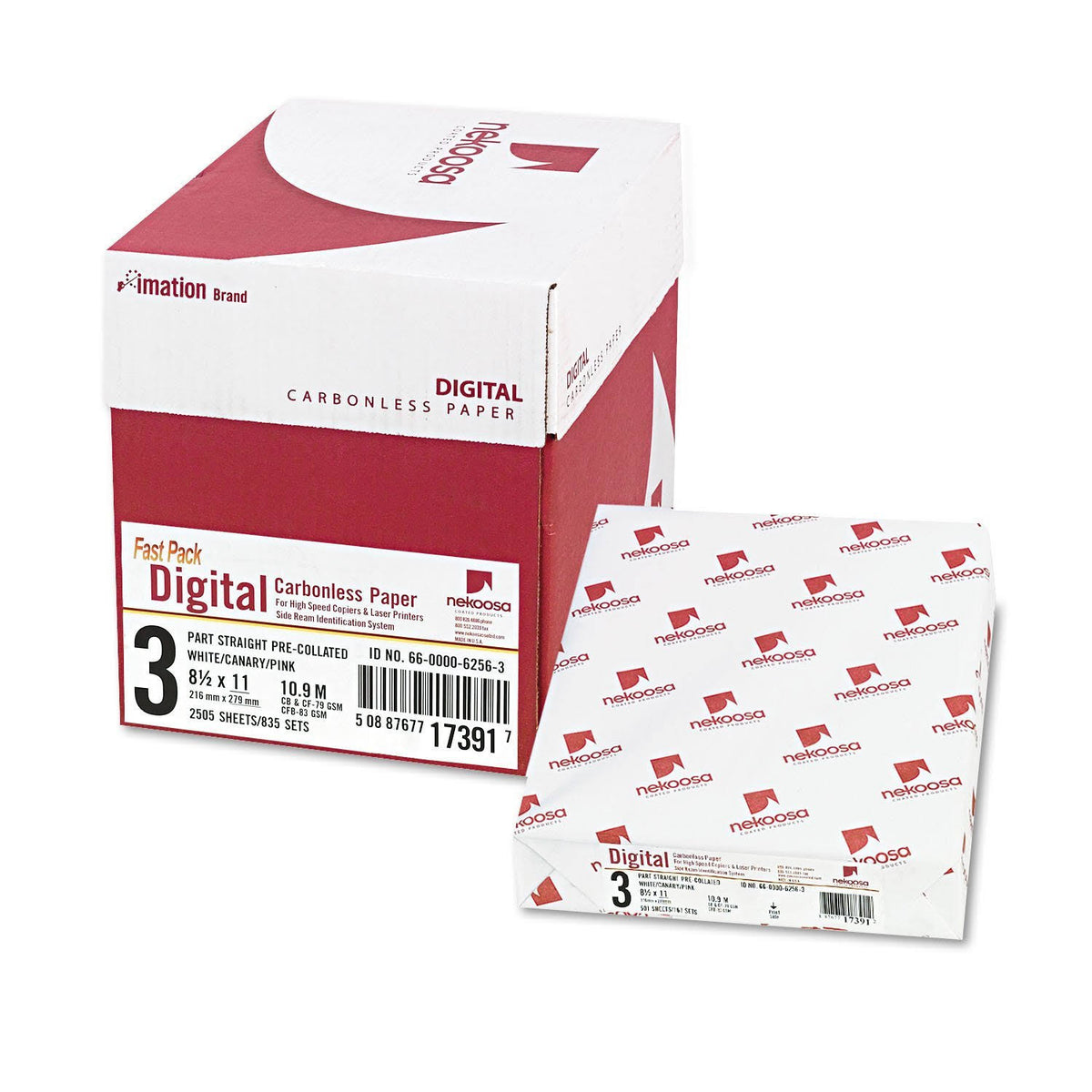 Carbonless Paper 8-1/2 x 11 White/Canary/Pink W890