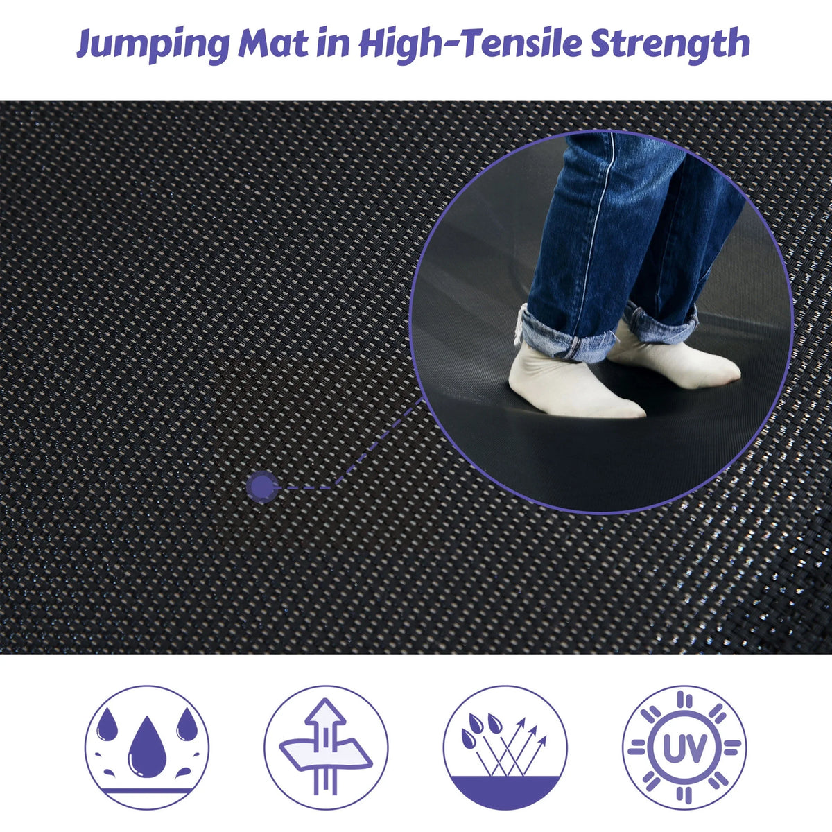 7FT Toddler Trampoline with Slide and Ladder Z75311