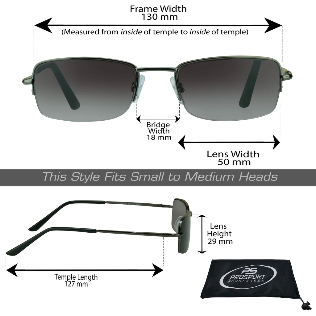 Gunmetal & Gold Square Reading Sunglass U62872