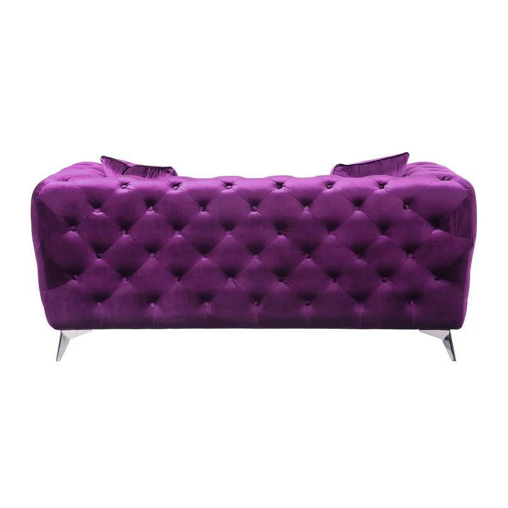 Purple Fabric Loveseat O48801