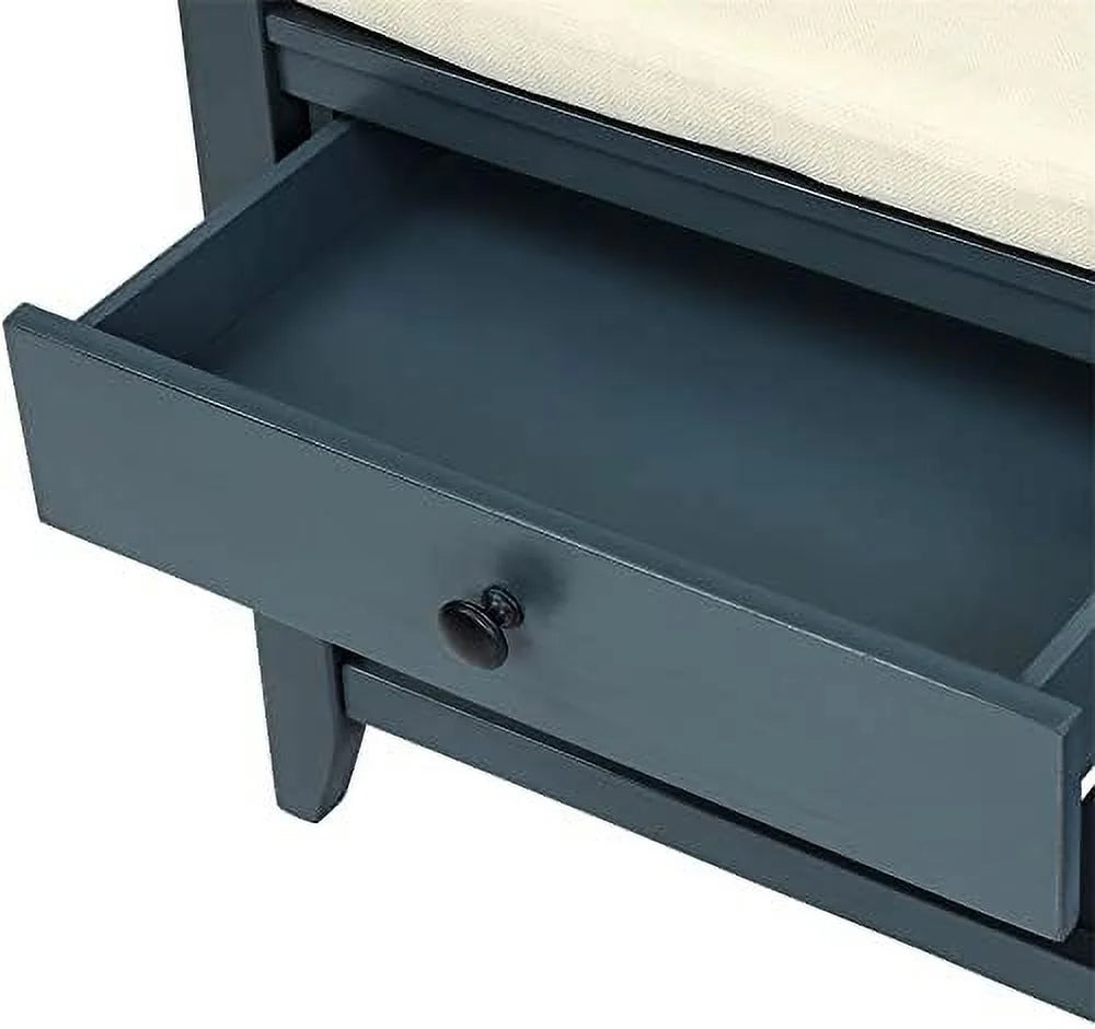 Shoe Rack with Cushioned Seat and Drawers S528