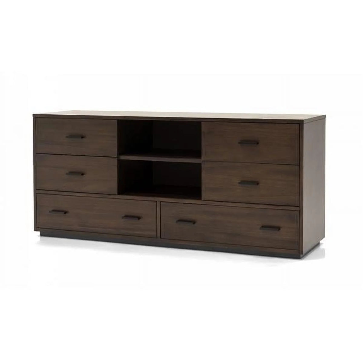 Walnut Six Drawer Double Dresser E592