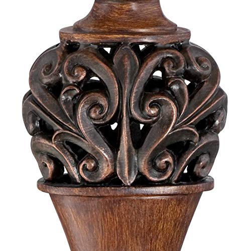 30" Tall Set of 2 Bronze Wood Table Lamps H5651