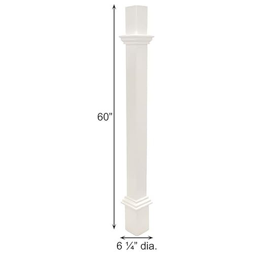 White Decorative Mounting Post S3832