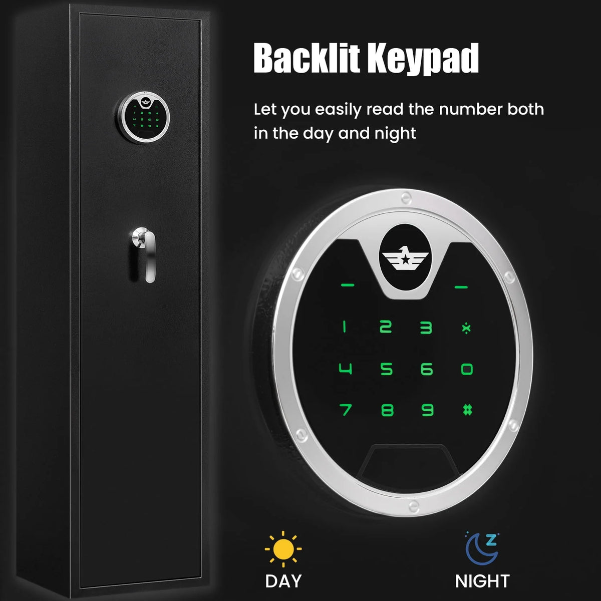 3-5 Long Gun Safe with Backlit Keypad V118147