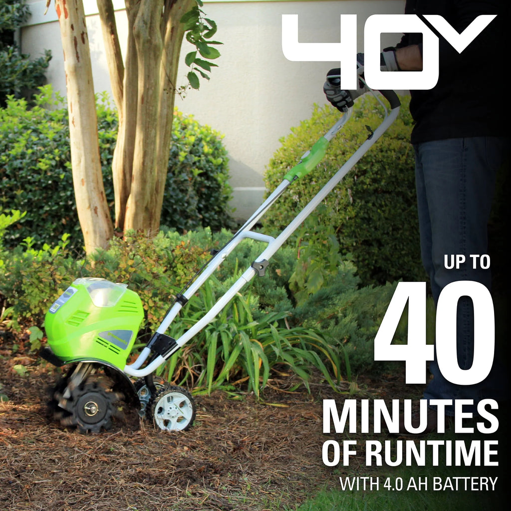 40V 10-inch Cordless Cultivator/Tiller with Battery and Charger S581