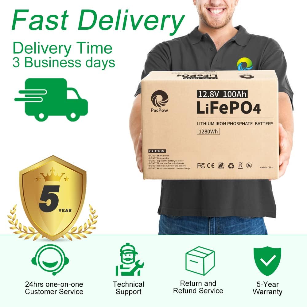 12V 100Ah LiFePO4 Deep Cycle Rechargeable Lithium Battery L53921