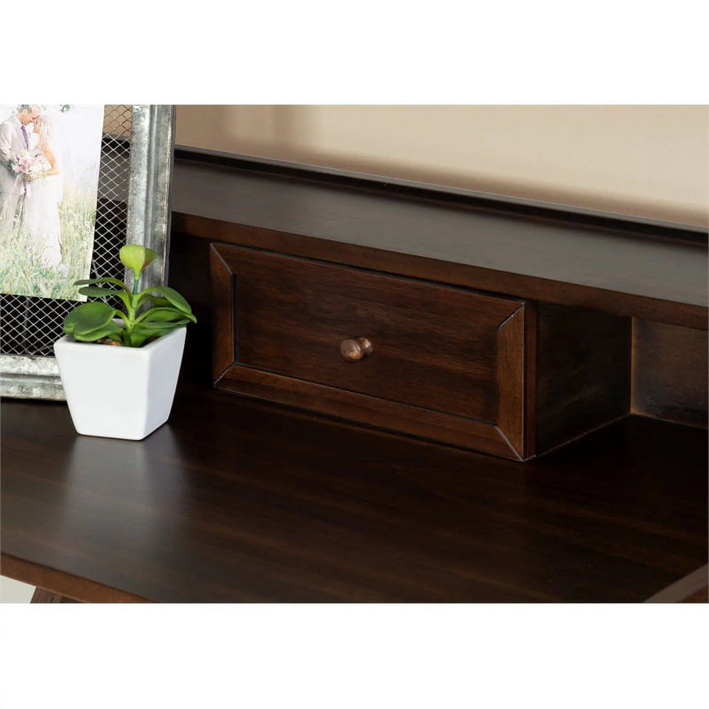 Wood Folding Desk in Antique Walnut Brown B155840