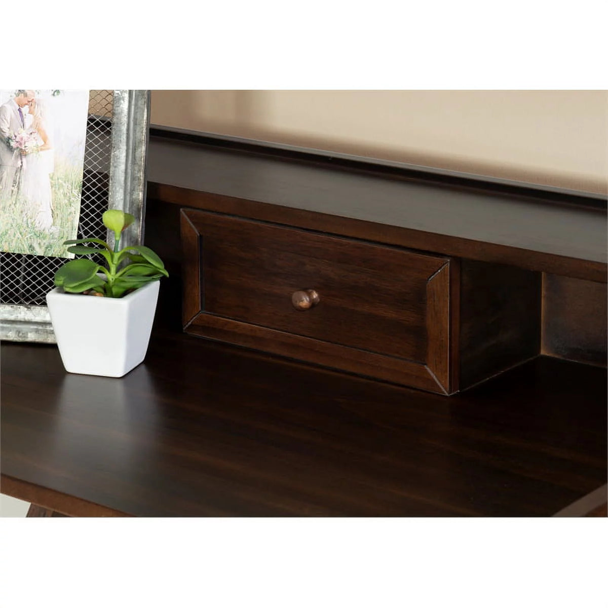 Wood Folding Desk in Antique Walnut Brown B155840