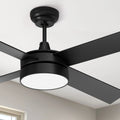Black Ceiling Fan with Light and Remote O900