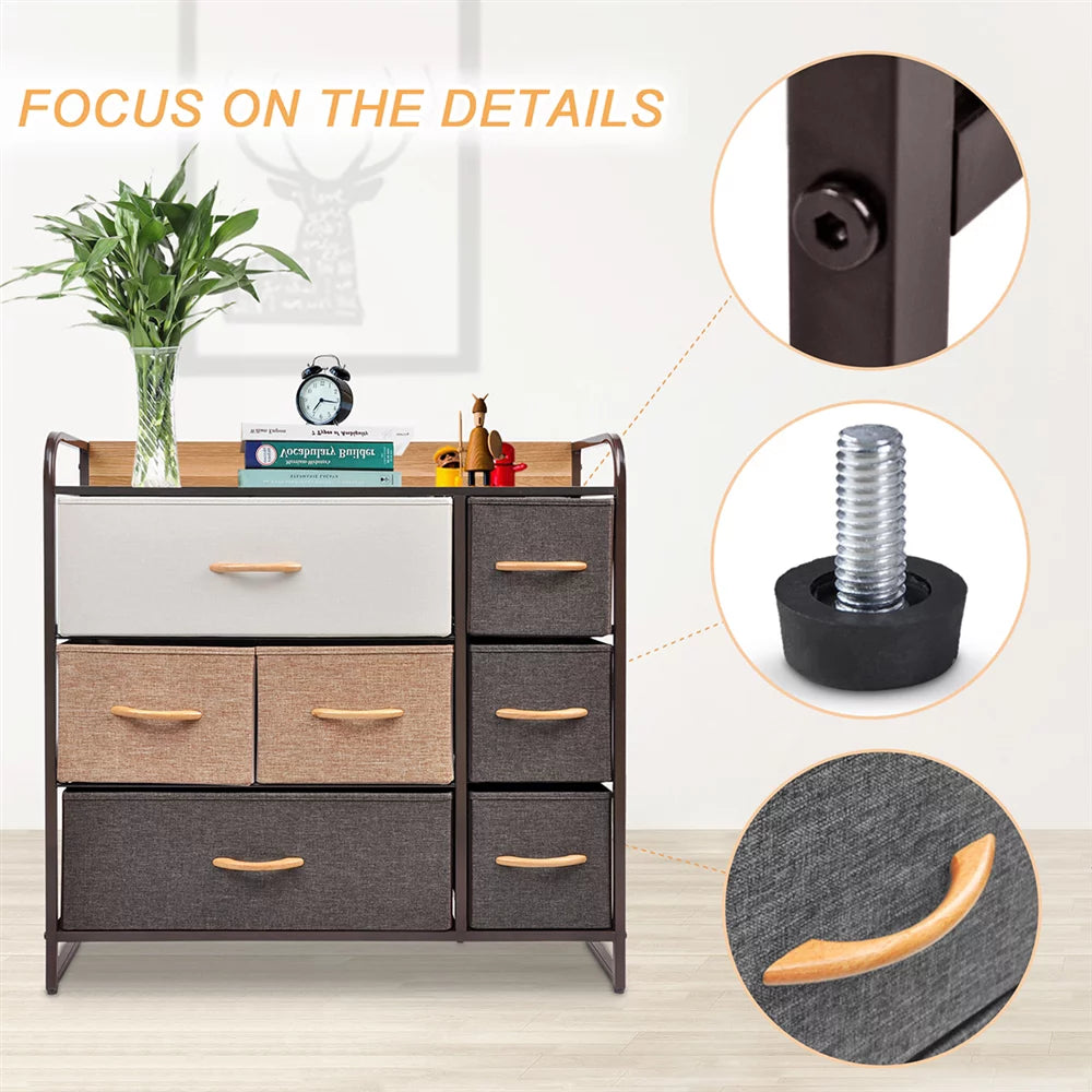 Fabric Drawer Dresser with 7 Drawers W422423