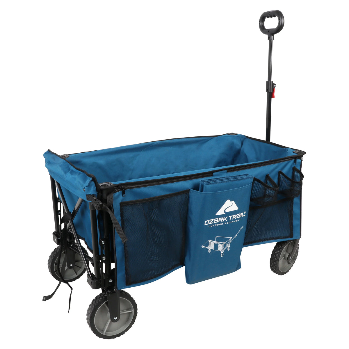 Quad Folding Camp Wagon with Tailgate, Blue Q581