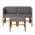3-Piece Acacia Wood Patio Sectional Y781510