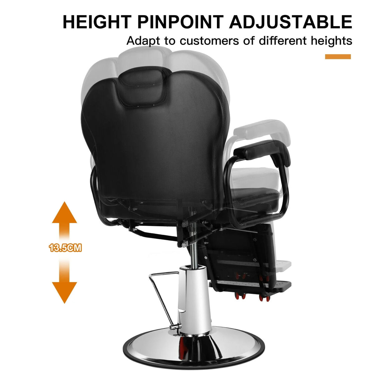 Hydraulic Heavy Duty Recliner Barber Chair M9562