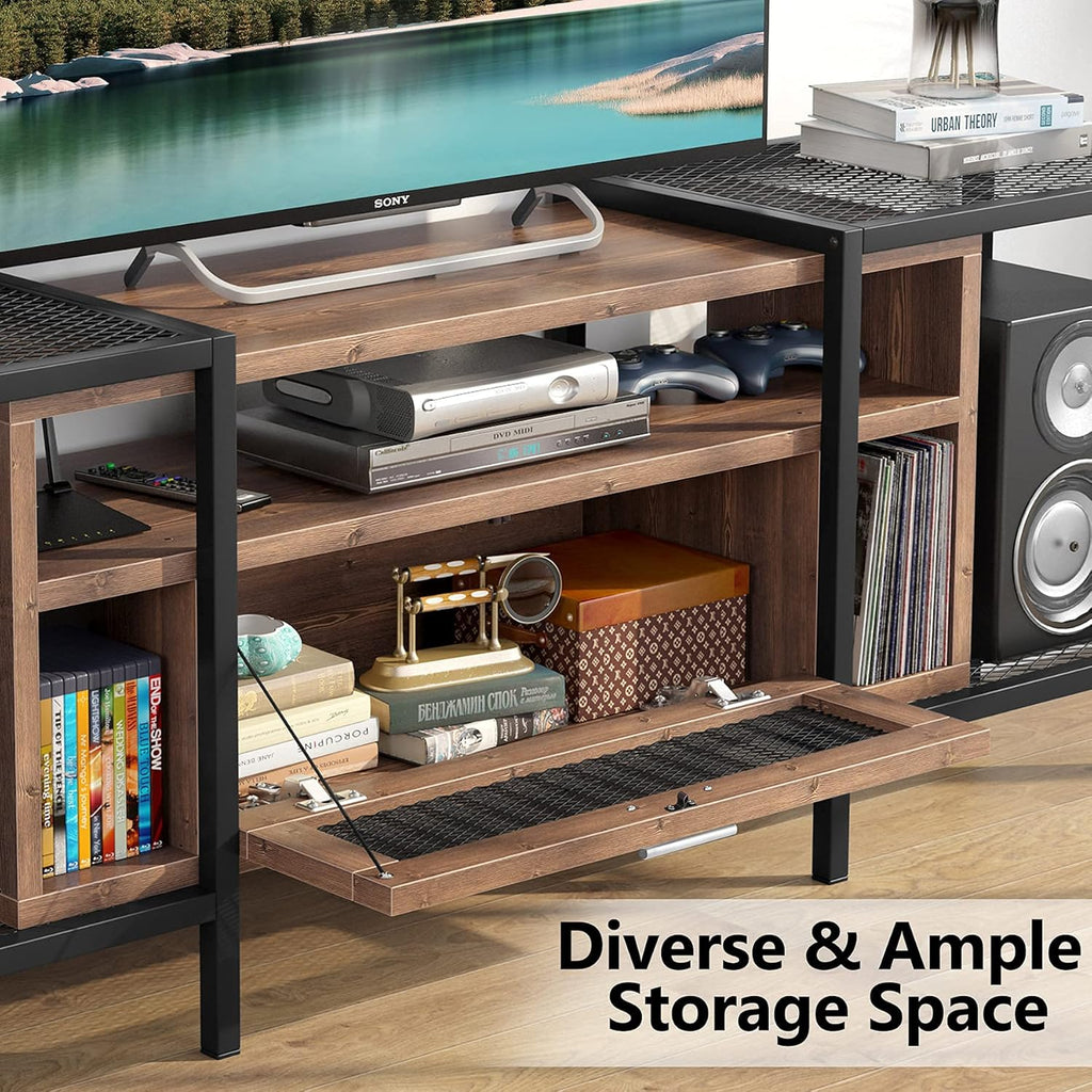 75 Inch TV Stand with Storage and Shelves J401