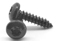 #10-16 x 1/2 Sheet Metal Screw Pan Head Type AB Black Zinc Plated M2478