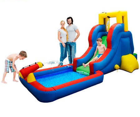 Inflatable Bouncing House with Pool Area, Climbing Wall T866
