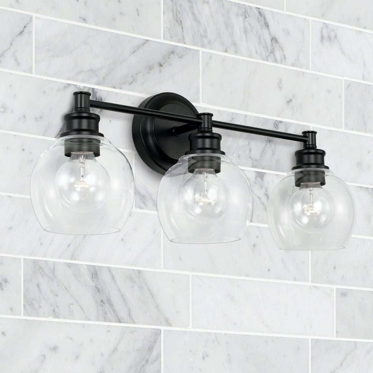 2 Light Matte Black Vanity P709434