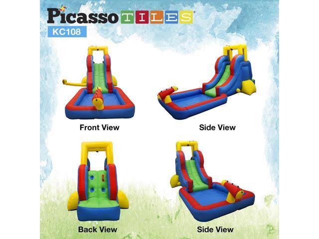 Inflatable Bouncing House with Pool Area, Climbing Wall T866