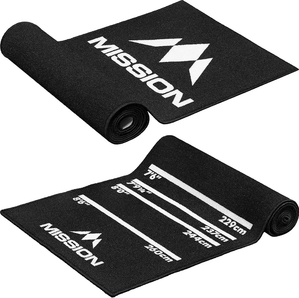 Non Slip Carpet Dart Mat, Black, 290cm x 60cm L863