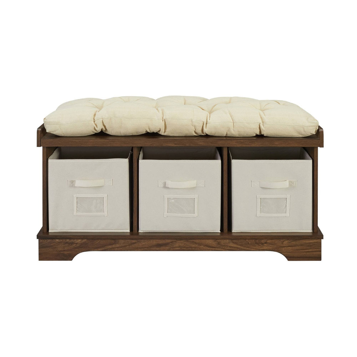 Dark Walnut Storage Bench O501874