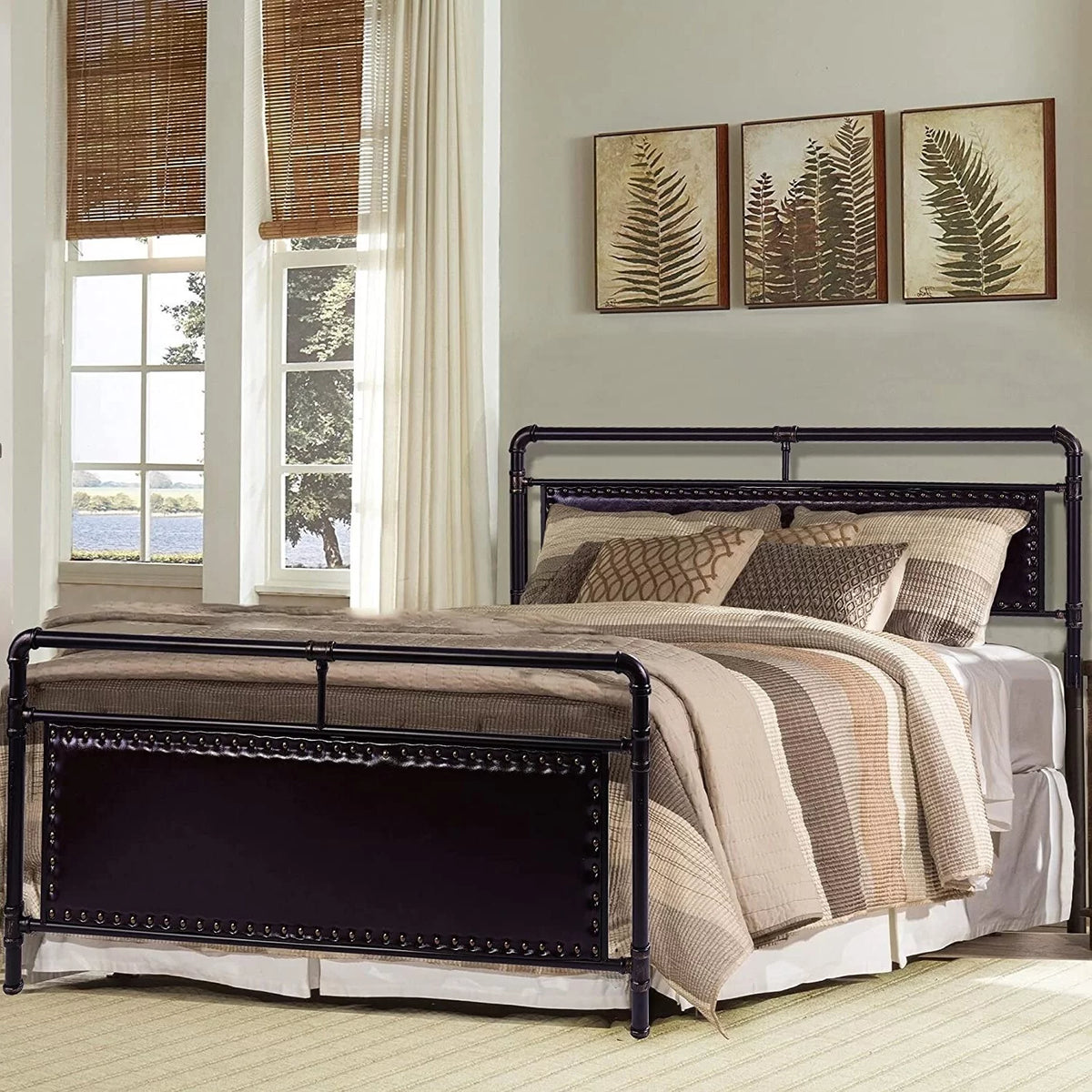 Full/Queen Platform Metal Bed Frame X259327