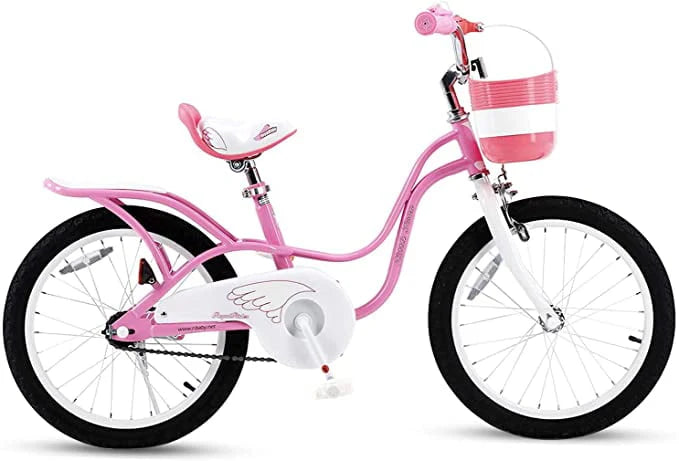12 In. Beginner Bicycles with Training Wheels, Pink and White J637