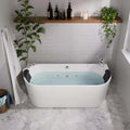 59 Whirlpool Hydromassage Alcove Bathtub with Faucet Y3391
