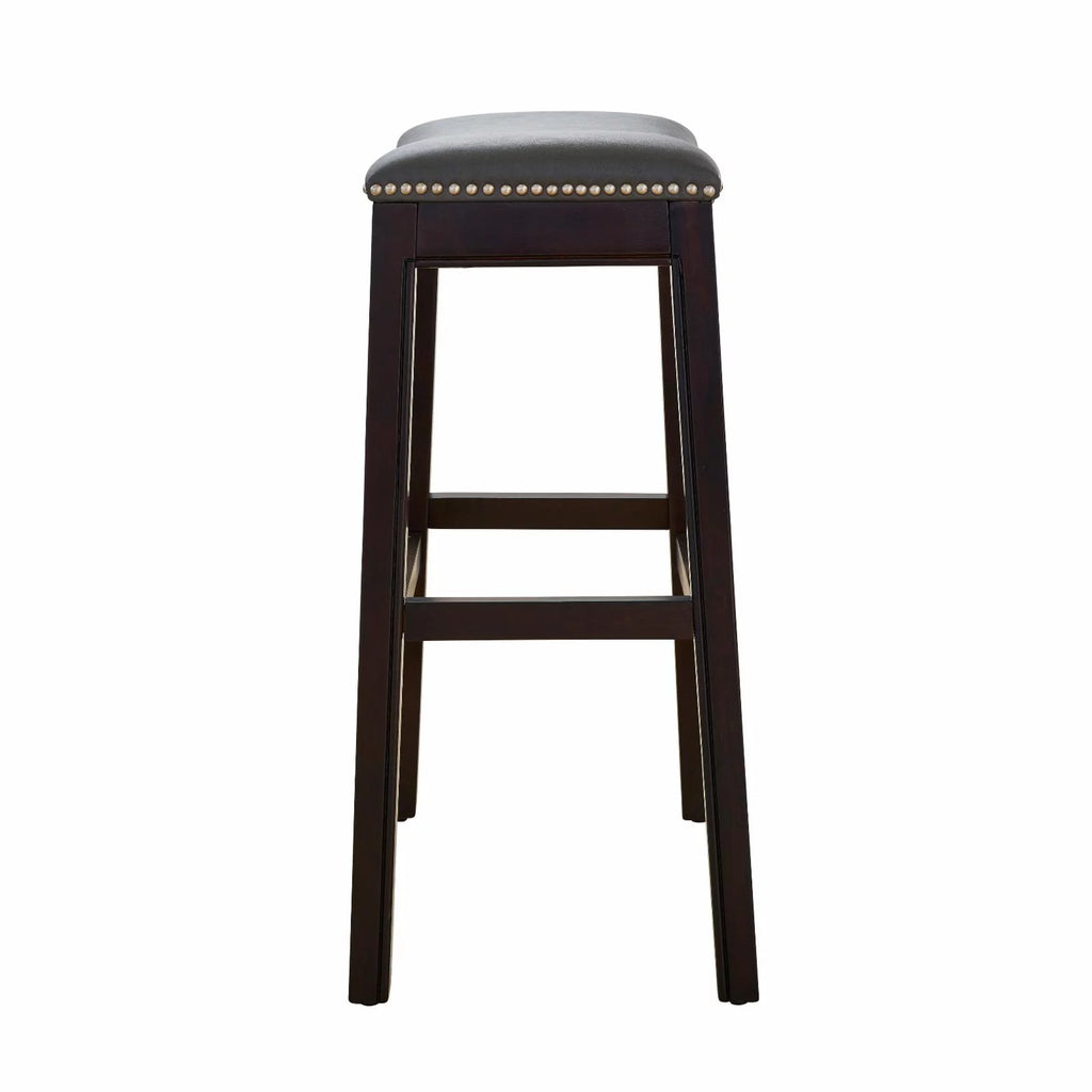 Gray Faux Leather Barstool W773422