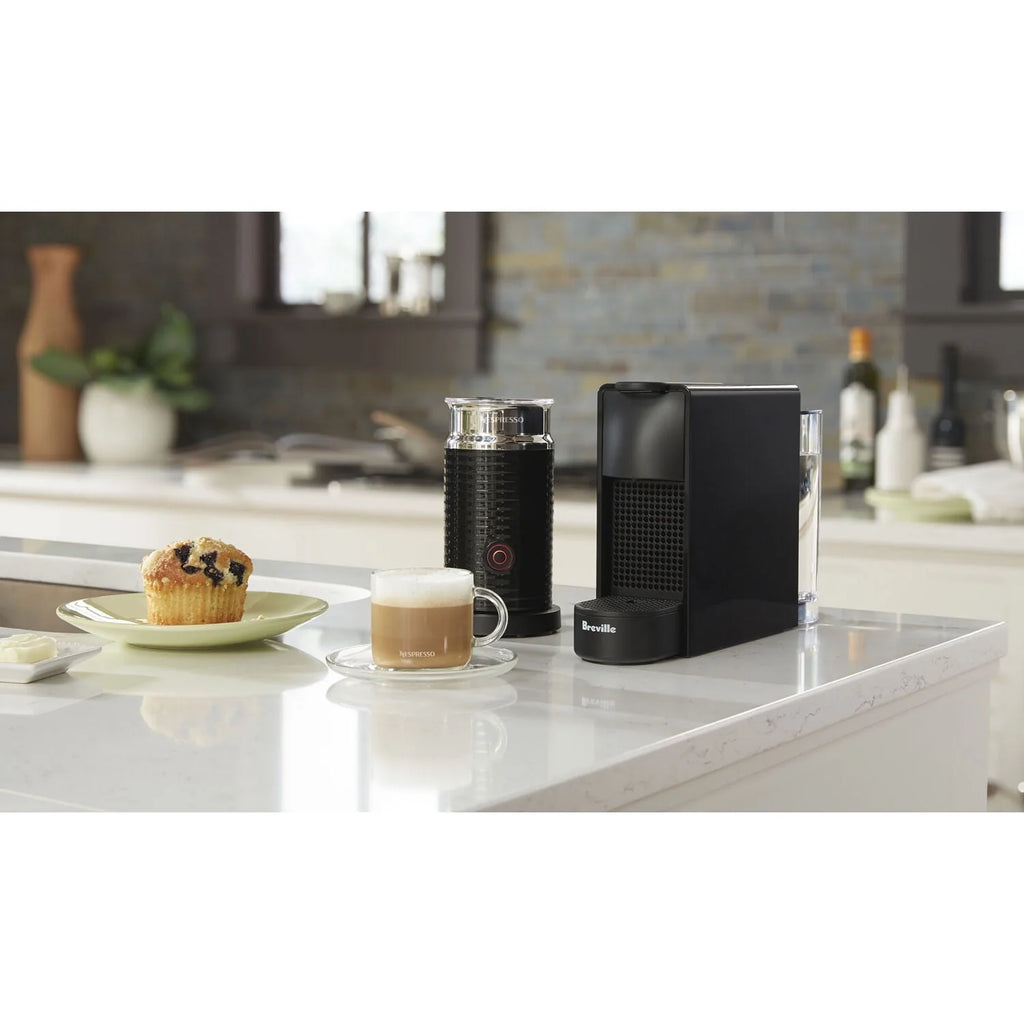 Black Single-Serve Machine with Milk Frothier E174184