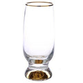 Set of 6 Gold Stem & Rim Goblets K5921